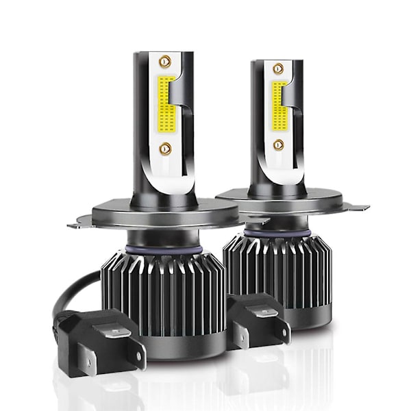 2x H4 9003 COB LED-hovedlyspærersett 80W 8000LM Høy/lav stråle 6000K Hvit H4