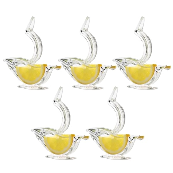 Akryl Fågelformad Citronpress Ergonomisk Citronpress Fruktpress med Hällpip 5pcs