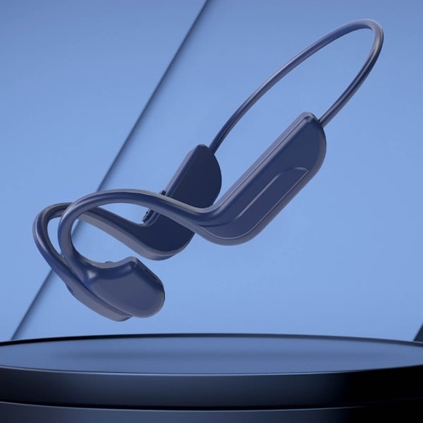 Bluetooth Hodetelefoner Beinledning Trådløse Hodetelefoner Sport Utendørs Stereo Øretelefoner Headset med Mikrofon Blue