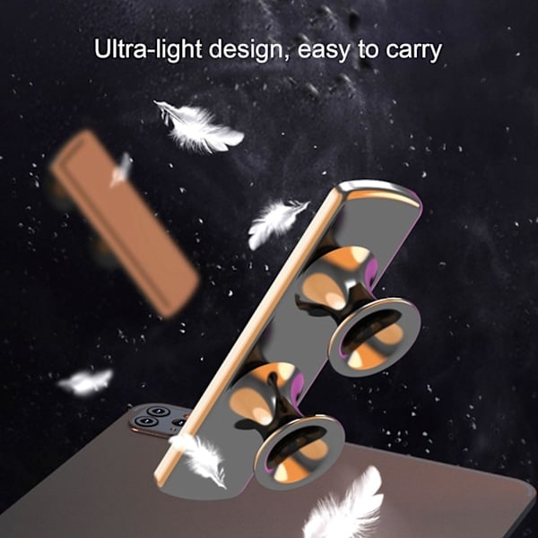 stk Silikone tablet greb, seks fingre, skridsikker, greb holder, håndstøtte Black