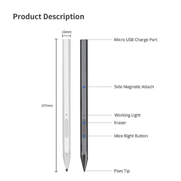 Trykfølsom pen til Lenovo Tab P11 Pro 11.5 tommer TB-J706F, sort