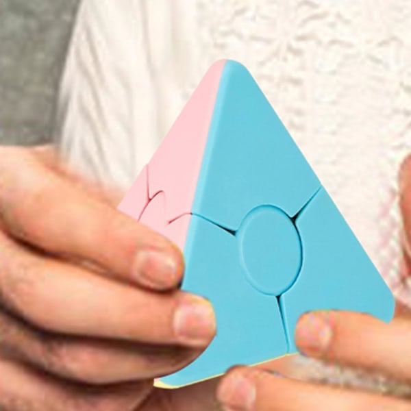 Pyramid Speed Cube - ABS Material Pyraminx Stickerless | Oppmuntre til læring Magic Cube | Flytende rotasjon Puslespill Twist | Visuell glede Puslespill Cube leketøy round beads