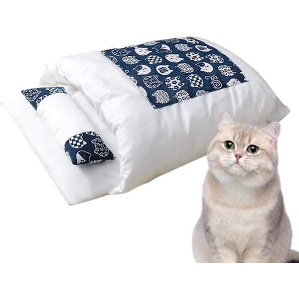 Cat Sack Bed,Detachable & Washable Tunnel Cat Bed | With Pillow Washable No Deformation Cocoon Pet Bed