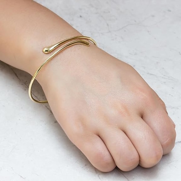 Gullbelagt Dråpeformet Armring 1