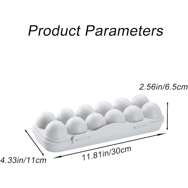 Egg Oppbevaringsboks Kreativ Egg Oppbevaringsbeholder Skuff 12 Ruter Egg Dispenser Holder Etui for å Holde Egg Friske