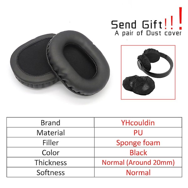 Öronkuddar för Pioneer Se-ms7bt Se-ms5t Ms7bt Ms5t Hörlurar Tillbehör Ersättningsöronkuddar Material
