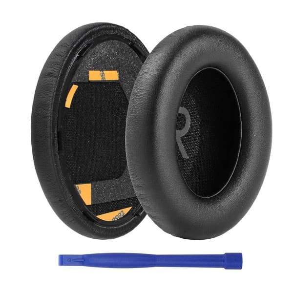 Erstatningsøreputer for Bose 700 Nc700 Hodetelefoner Memory Foam Øreputer Høy Kvalitet Øreputer Headset Lær for Etui Black