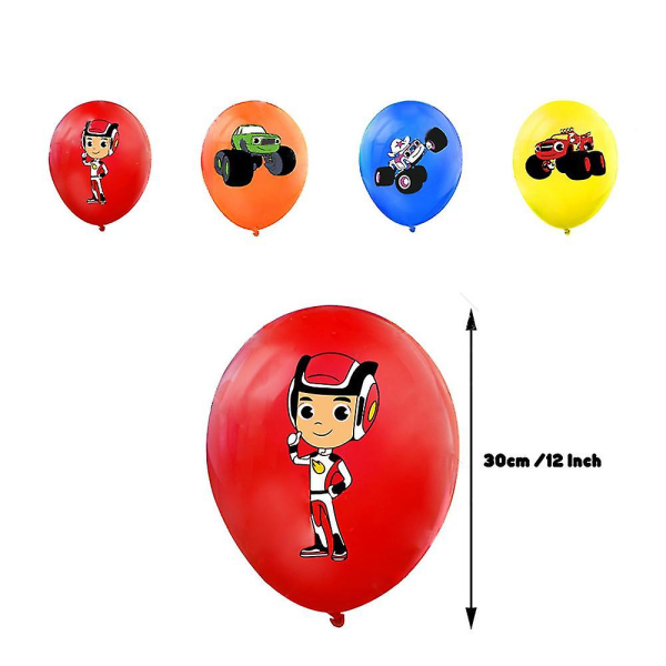 Blaze och Monstermaskinerna Tema Födelsedagsfest Dekorationer Ballonger Tårta Topper Banners Set