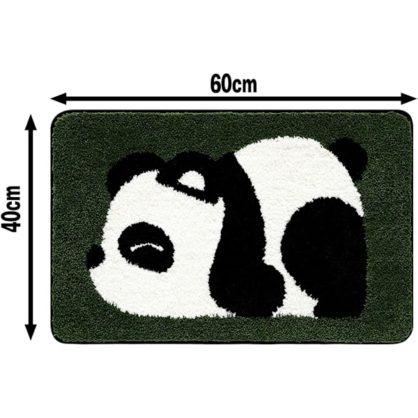 Bademåtter Antislip Badeværelsesmåtte Sort Hvid Blød Fluffy Mikrofiber Badeværelsesgulvmåtte Vandabsorberende Vaskbar Badekar Brusebad Måtter 40x60cm Panda