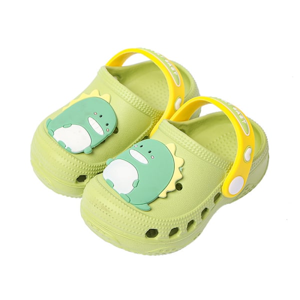 Barn Pojkar Flickor Trädgård Clogs Skor Halkfri Strand/Pool Slides Barn Sommartofflor Green Inhale 19.0cm