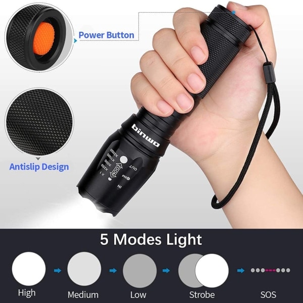 Superstark ficklampa Vattentät XM-L T6 LED 3500LM