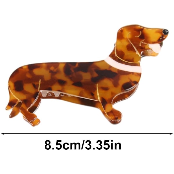 Dachs-klypeklemmer, Søt Hundemote Hårklype, Dachshund Hårnåler, Acetat Valpe Dyre Barrettes