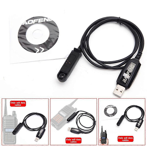 Programmeringskabel för BaoFeng UV-9R PLUS A58 BF-9700 Walkie-talkie Data