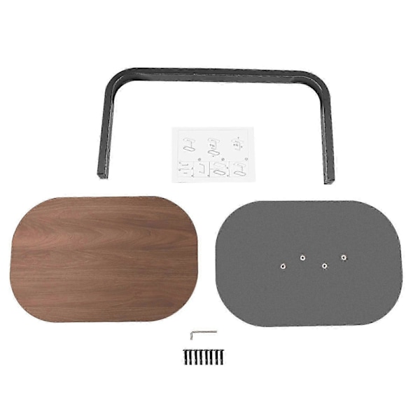 C-formet Sidebord Fritstående Sofabord Walnut Black