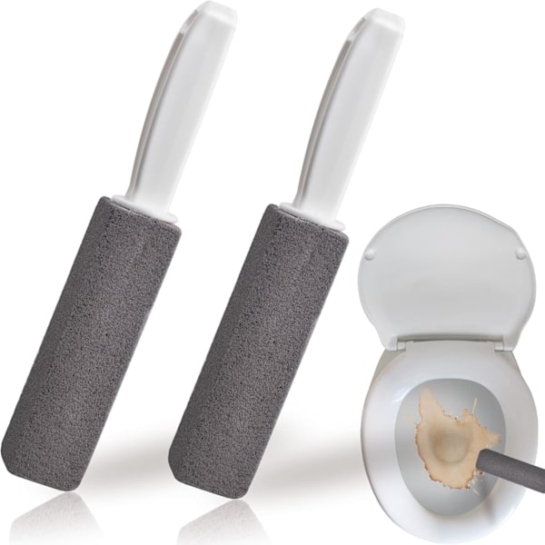 2 Pcs Pumice Stone for Toilet, Toilet Pumice Stone for Cleaning with Handle, toilet pumice cleaning stone to Remove