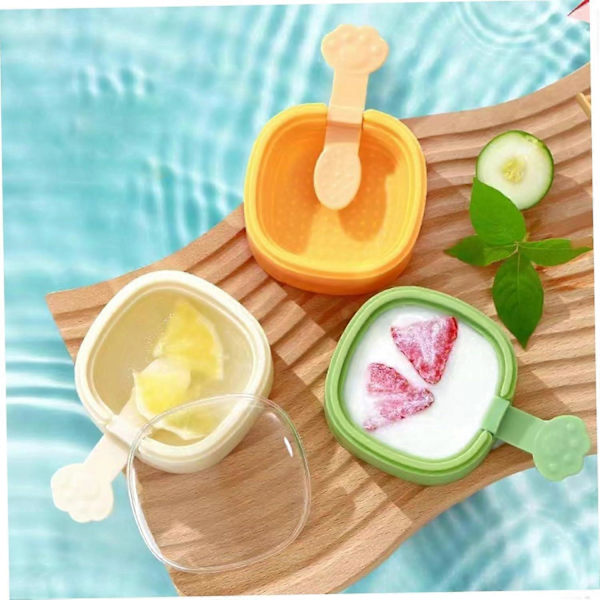 Ispindeforme med pinde Låg Stabelbare Ispindeforme BPA-fri Silikone Ispindeforme Genanvendelig DIY Ispindefremstilling Orange