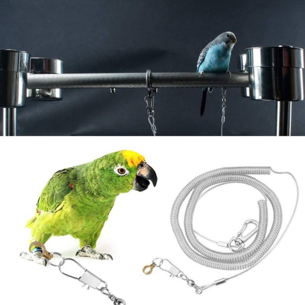 Fugle Sele Anti-Bittdrift Trenings Tau Pet Ankel For Kakadua Parakitt Ara Lovebird Fugletilbehør (6,5 mm)