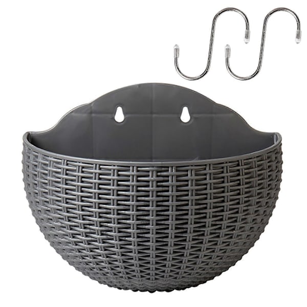 Väggmonterade Blomkrukor Blomkruka Gåva Balkong Halvcirkelformad Inomhus Utomhus Heminredning Hängande Europeisk Stil Vas Silver gray large size