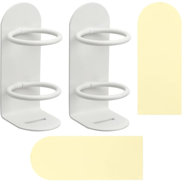 2-pack väggmonterad eltandborsthållare (vit)