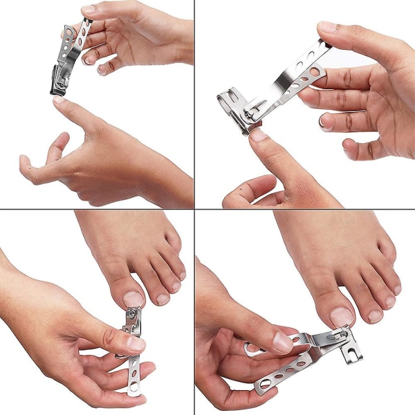 Tånagelklippare, 9,5 cm nagelklippare Själv pedikyrverktyg för inåtväxande tånagel, Ez Grip & enkel 360 graders roterande