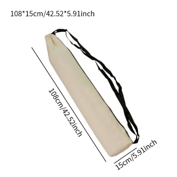 Camping Opbevaringstaske med Lynlås Bæretaske til Strandstol Teltstang Tripod 15cmx75cm Beige 15cmx108cm