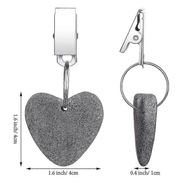 4-pack Dukvikter Hängen Hjärtformade Dukklämmor Grey