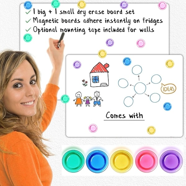 20 STK Sterke Magneter Kjøleskapmagneter Fargerike Whiteboard Organizer Dekorative Kjøleskapmagneter Tilbehør Kjøleskapmagneter