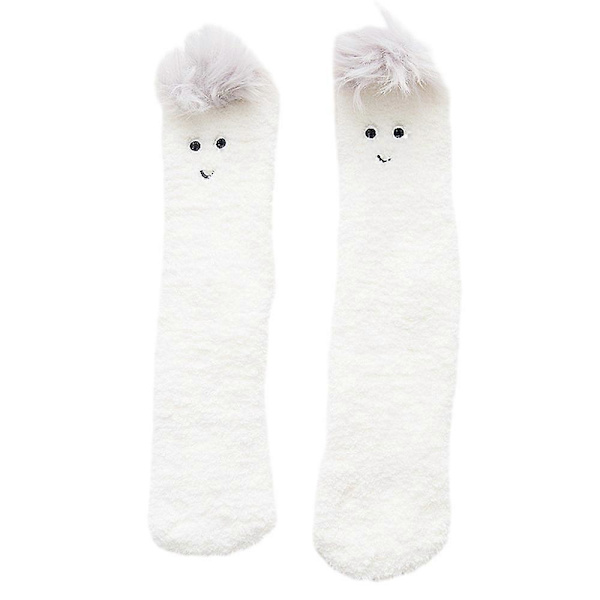 Dames 3D Dyr Vinter Varme Bløde Fluffy Seng Sokker Kvinder Lounge Slipper Gulv Sokker Alpaca