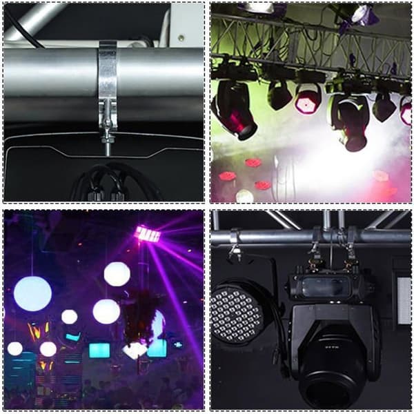 C-klemme til scenelys - 6 stk. - Aluminiumslegering - DJ-projektorbeslag - T-formet
