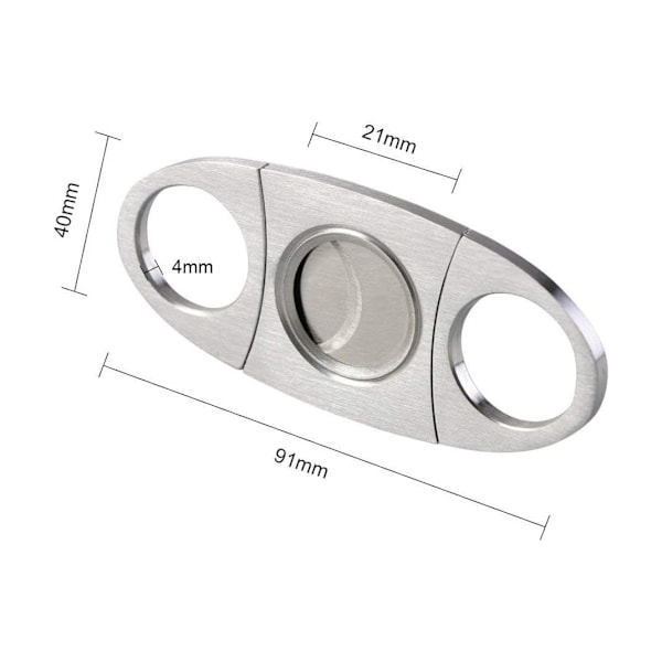 Plisseret Rustfrit Ahorn Cigar Cutter, Dobbeltskærs Saks