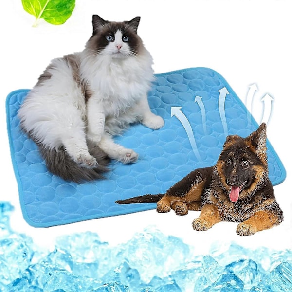 Kylmatta för Hundar, Svalkande Matta, Tvättad Kennel Soffa Säng Kylfilt Blue XS