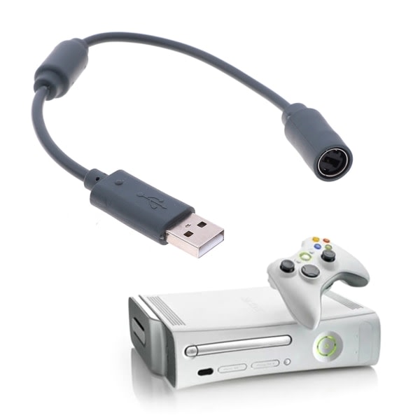 Dongle USB Breakaway Kabeladapter Kabelutskifting for Xbox 360 Trådløs Spillkontroll Forlengelsesadapterlinje