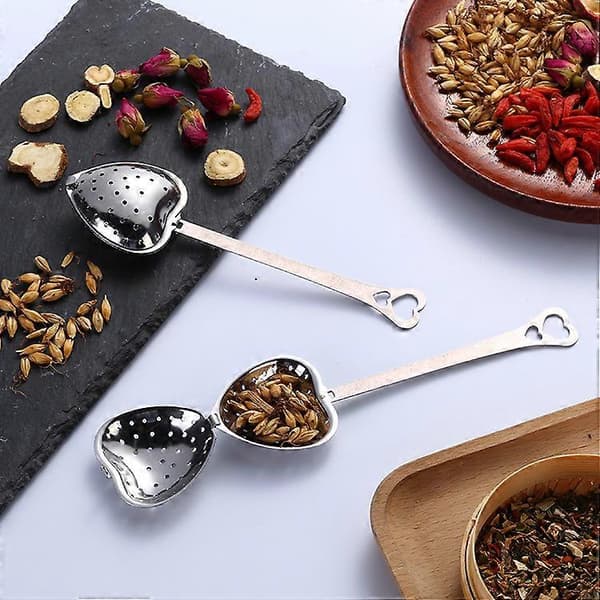 10 stk. hjerteformet te-infuser - Mesh hjerte mesh te-infuser