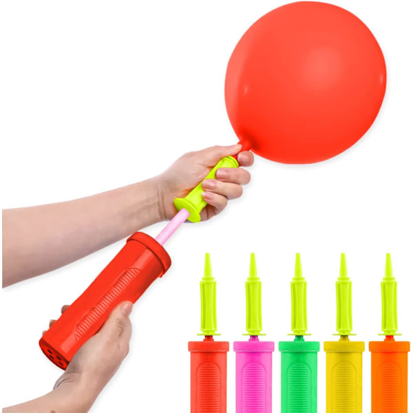 Ilmapallopumppu Manuaalinen Ilmapallojen Pumppu Sopii Ilmapallokaarelle Konfettipalloille Juhlille Ilmapallokranssiin Sopii Kuntoilupalloille ja Joogapalloille Red