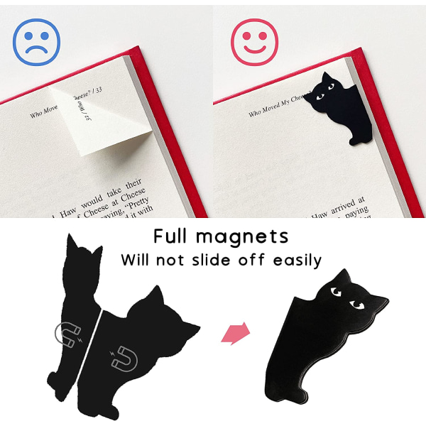 Magnetiska bokmärken - Set med 6 olika söta bokmärkeshållare