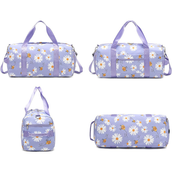Stor Reisebag med Uavhengig Skoavdeling Treningsbag Våt-Tørr Separasjon Yogabag (Blå, 21 Liter)