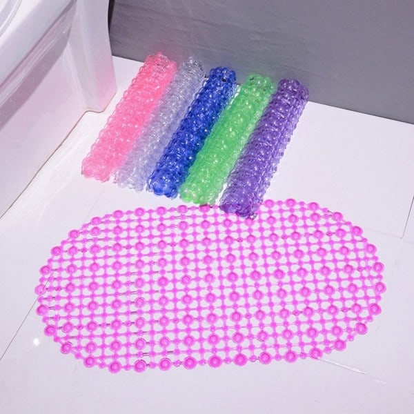 Oval halkfri badmatta Dusch Badrum massagematta Purple