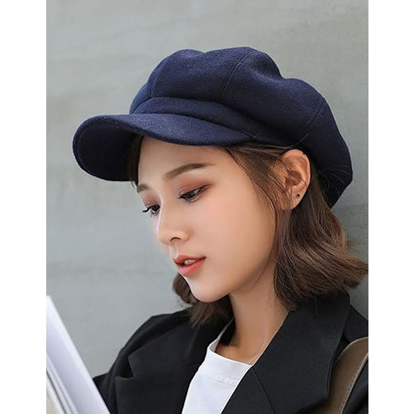 Hatt for kvinner - Retro Peaked Ivy Newsboy Baker Boy Beanie Gatsby Cabbie Painter Cap