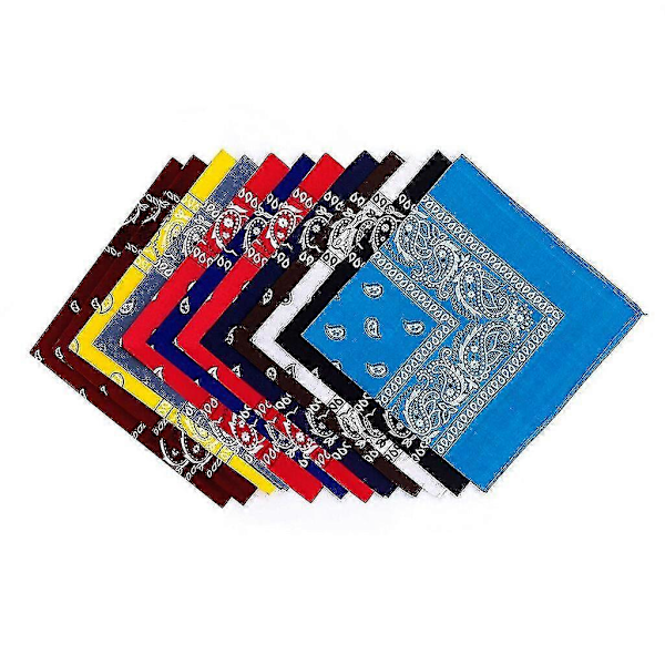 12 st Bandanas för Män och Kvinnor Mode Bandana Mjuk och Slitstark Bandana