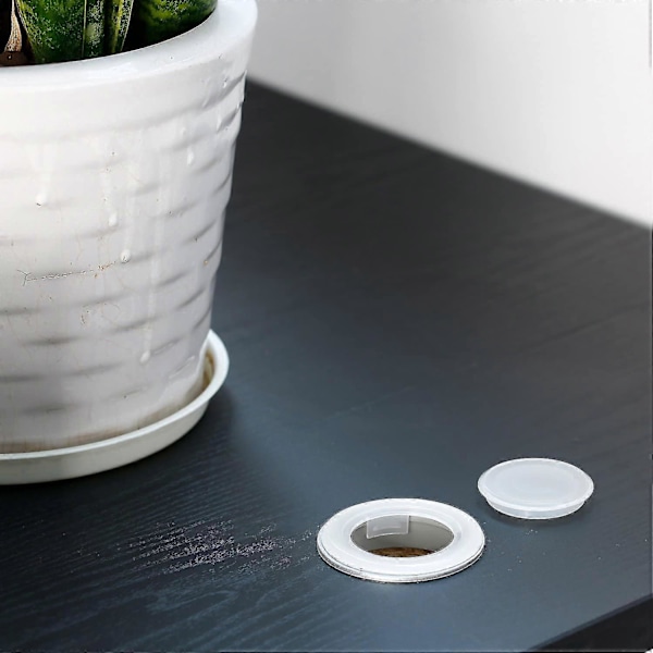 Tums Paraplyhålsring och Kåpa Set för Uteplatsbord, Standardstorlek Paraply Tjockare (vit) White
