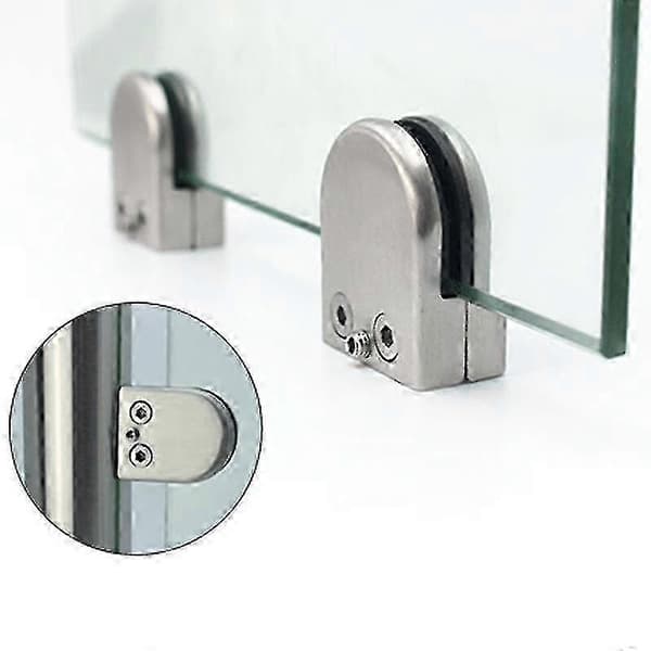 Glasfästen 4/8st Rostfritt Stål Glasfästen Justerbart Glasfäste Platt 4PCS 15-20mm