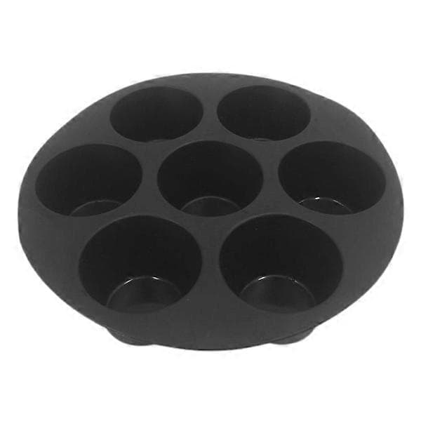 Airfryer Muffin form i silikone - Perfekt til 7 muffins! Sort