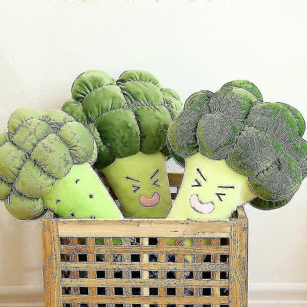 Søde Multifunktionelle Pude Grøntsag Broccoli Plyslegetøj Bløde Komfortable Puder
