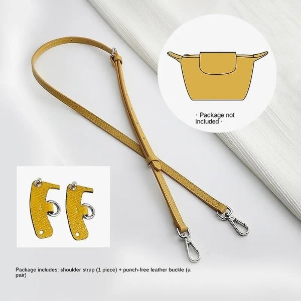 Axelrem för Longchamp Väska Transformations-tillbehör Fri stansning för miniväska Axelrem miniväska Yellow