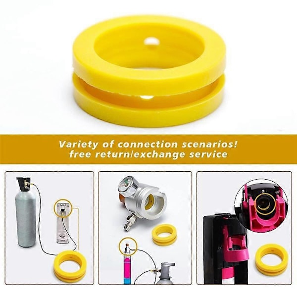 O-ringe Sodavandsmaskine Co2 Cylinder Udskiftning Karbonator Pakninger 5 stk., Pakningsringe til Ny Sodavandsmaskine & Pink Cylinder