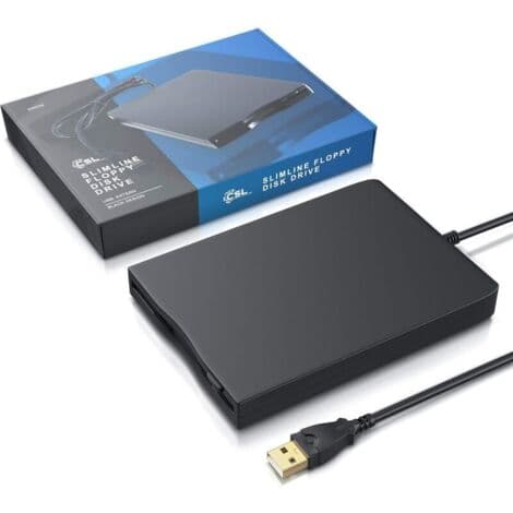 3,5-tommer (8,89 cm) USB Ekstern FDD Diskettestation, 1,44 MB Kapacitet, Plug-and-Play til PC og Mac