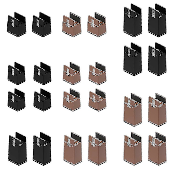 4x Sängmöbelhöjare 5/10cm Tunga Justerbara Skrivbordslyft Benförlängning Brown 10cm
