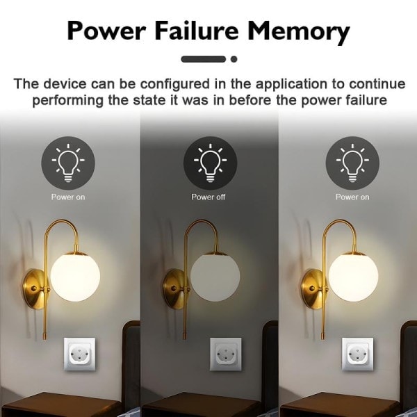 WiFi Smart Plugg 16A/20A EU Smart Sokkel med Strømmonitorering, Tidtaking og Stemmestyring