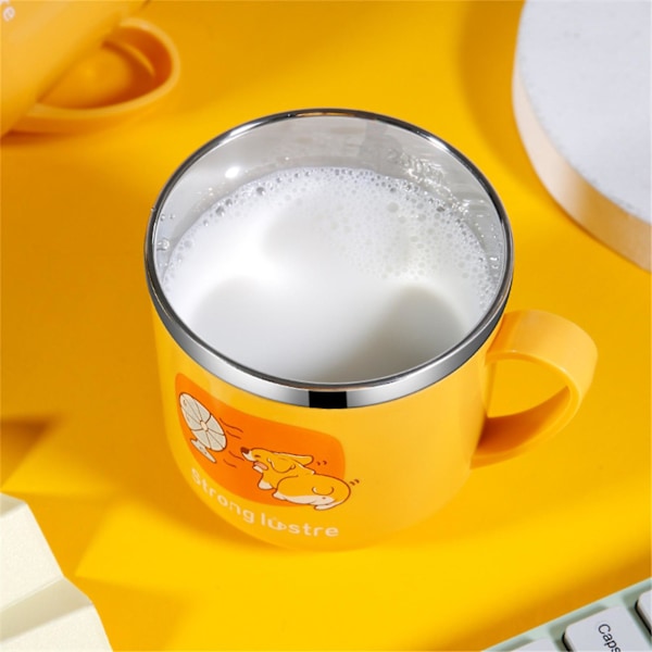 Wharick 270ml Oppimisjuomakupillinen Helppokäyttöinen Käytännöllinen Ihastuttava Dinosaurusten Kuvioinen Lapsen Sippy Cup Yellow
