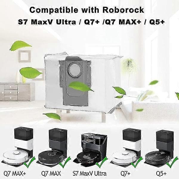 12 kpl pölypusseja Roborock Q7 Max / Q7 Max+ / Q7 Max Plus -malleille
